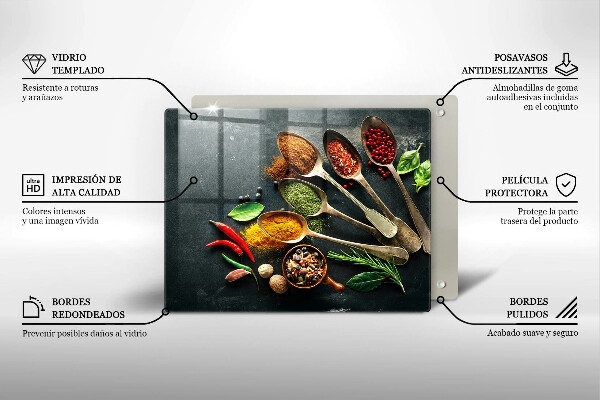 Chopping board glass Kitchen spices