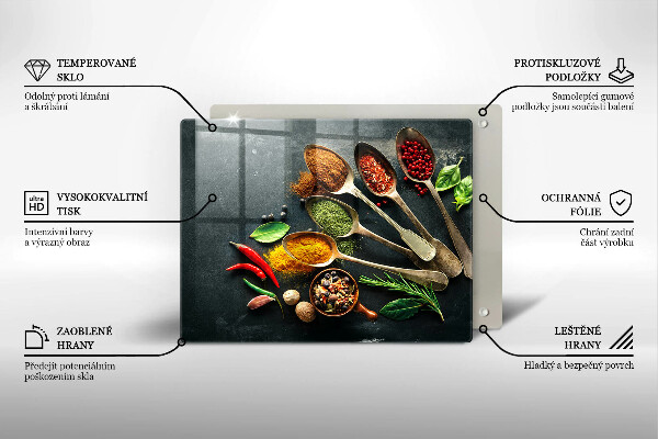 Chopping board glass Kitchen spices