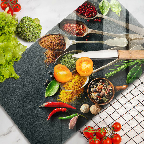 Chopping board glass Kitchen spices