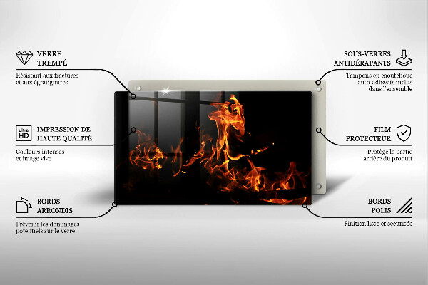 Chopping board Fire flame