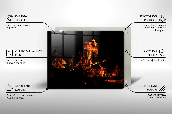 Chopping board Fire flame