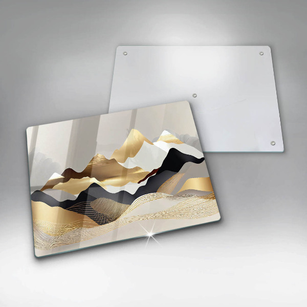 Chopping board Abstraction of golden mountains
