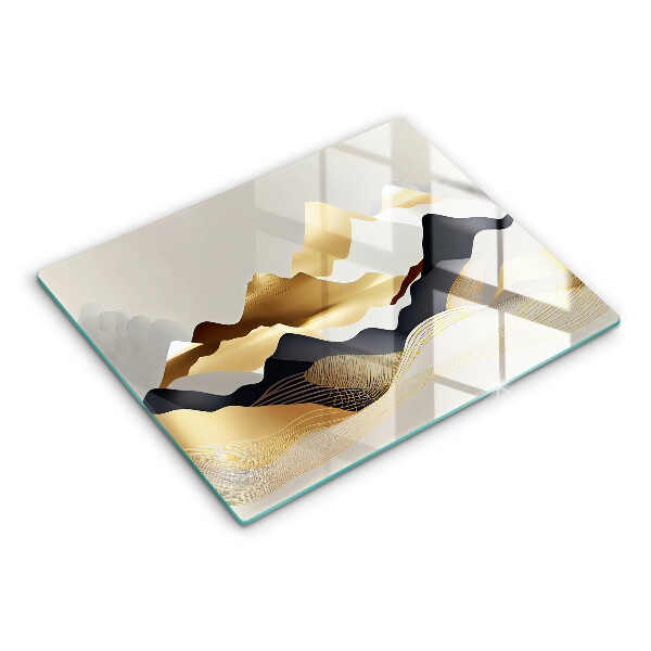 Chopping board Abstraction of golden mountains
