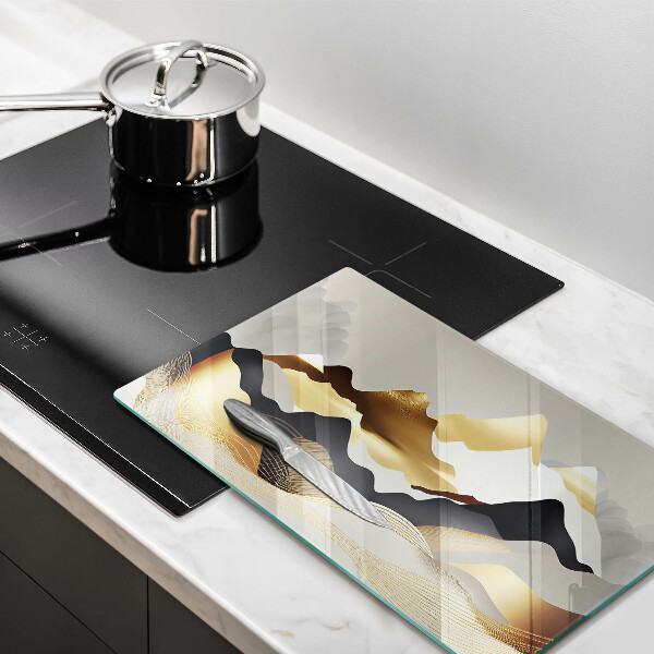 Chopping board Abstraction of golden mountains