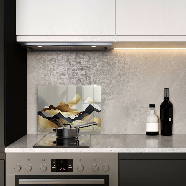 Chopping board Abstraction of golden mountains