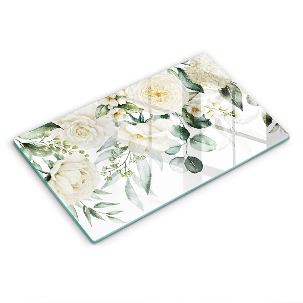 Chopping board Watercolor flowers