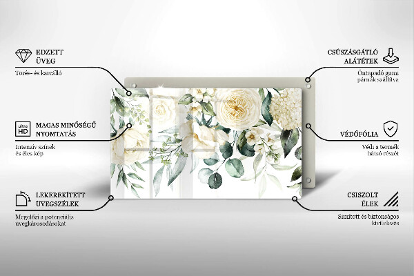 Chopping board Watercolor flowers