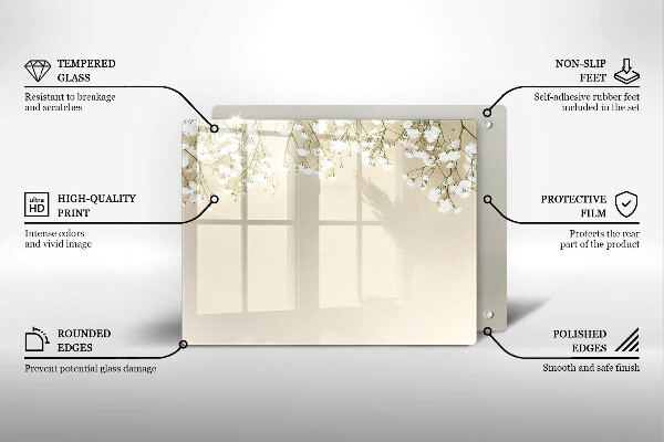 Chopping board Boho flowers