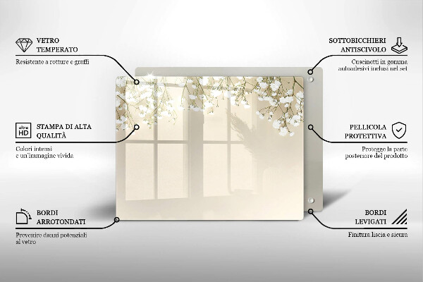 Chopping board Boho flowers