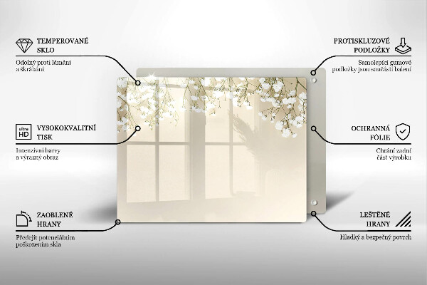 Chopping board Boho flowers