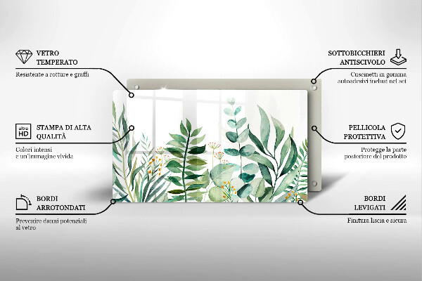Chopping board Plant leaves illustration