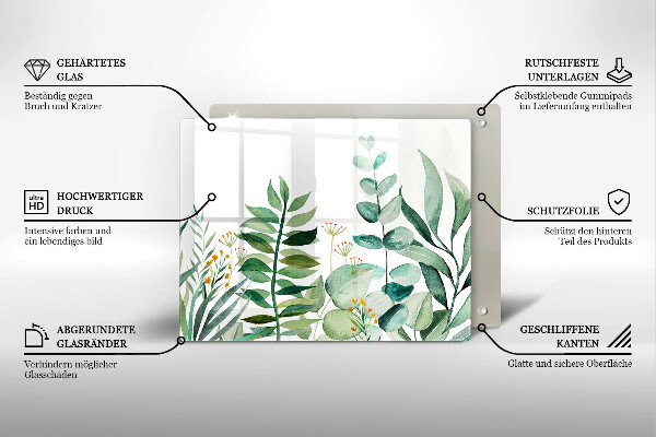 Chopping board Plant leaves illustration