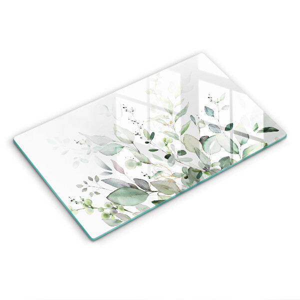 Chopping board Watercolor plants