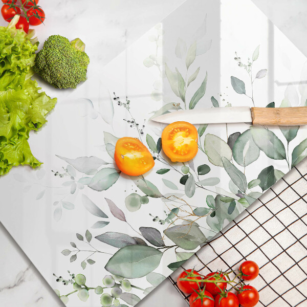Chopping board Watercolor plants