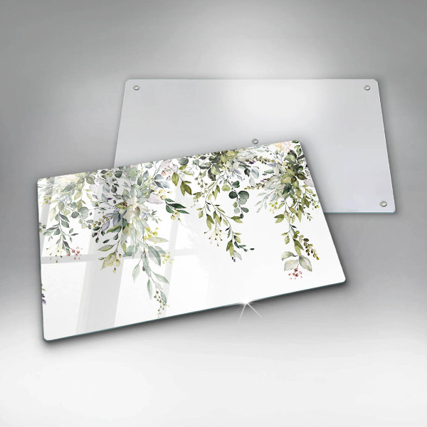 Chopping board Decorative leaves and flowers