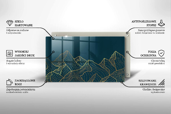 Chopping board Abstract mountains