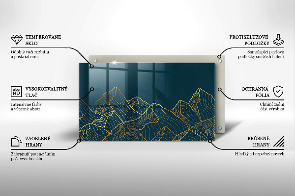 Chopping board Abstract mountains
