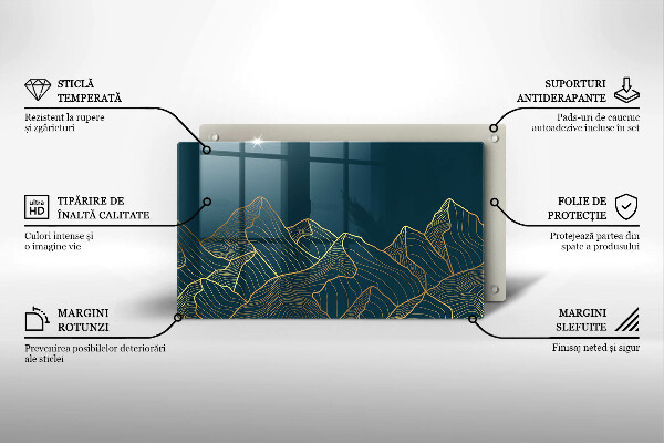 Chopping board Abstract mountains