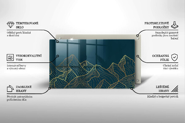 Chopping board Abstract mountains