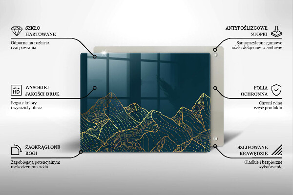 Chopping board Abstract mountains