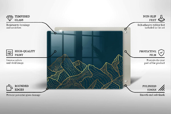 Chopping board Abstract mountains