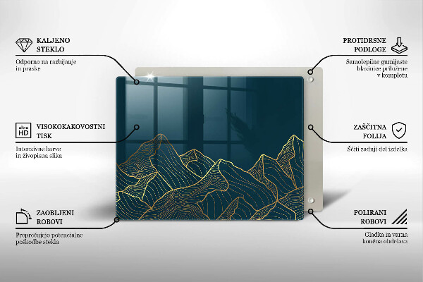 Chopping board Abstract mountains