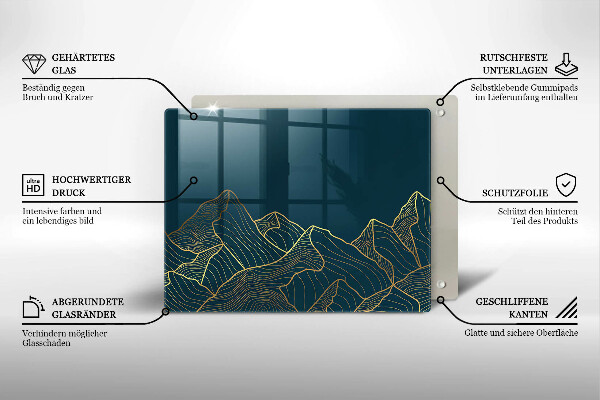 Chopping board Abstract mountains