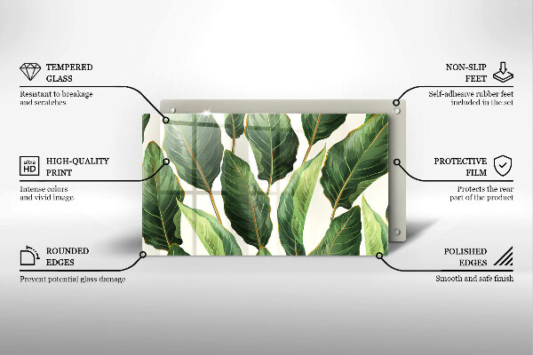 Chopping board Banana leaves