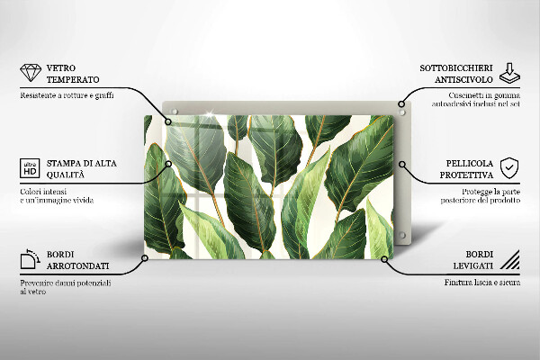 Chopping board Banana leaves