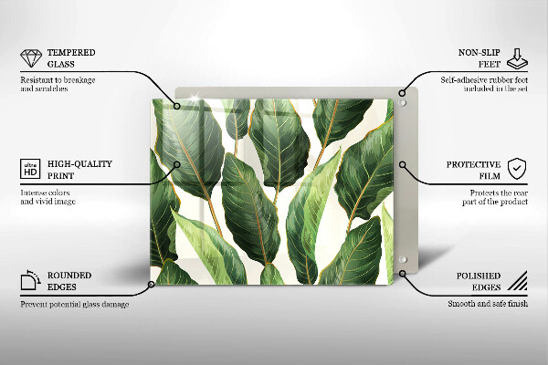 Chopping board Banana leaves