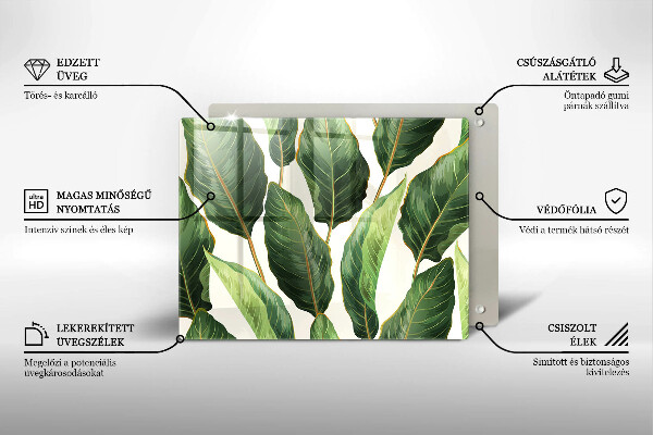 Chopping board Banana leaves