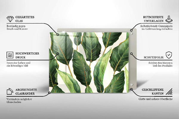 Chopping board Banana leaves