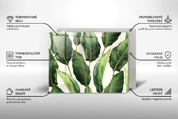 Chopping board Banana leaves