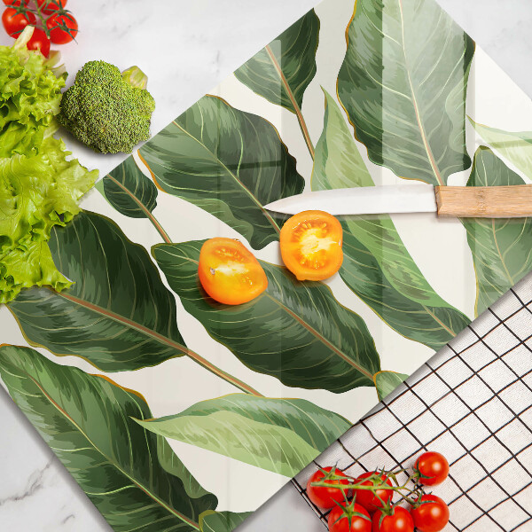 Chopping board Banana leaves