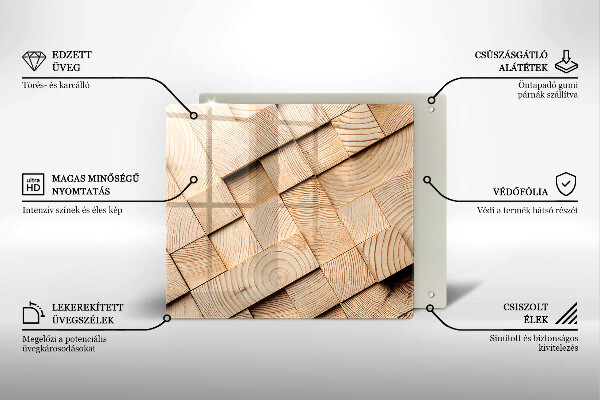 Chopping board Wooden squares