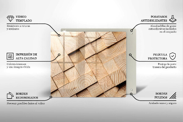 Chopping board Wooden squares