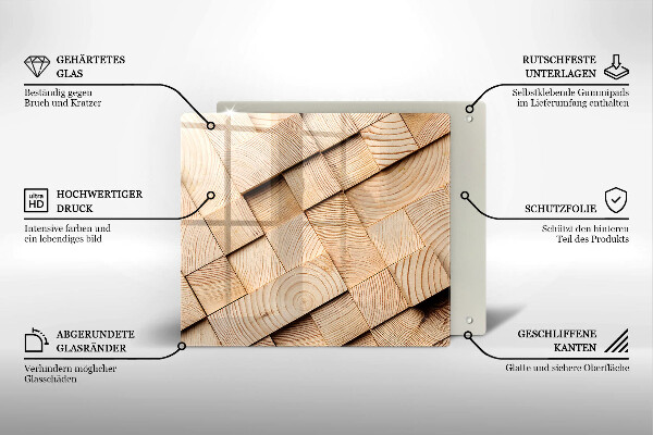 Chopping board Wooden squares