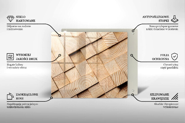Chopping board Wooden squares