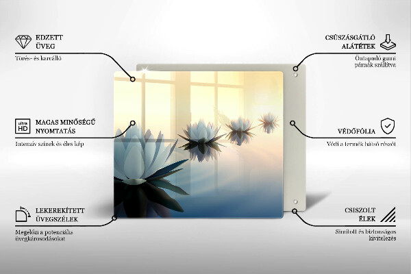 Chopping board Lilie flowers on the water