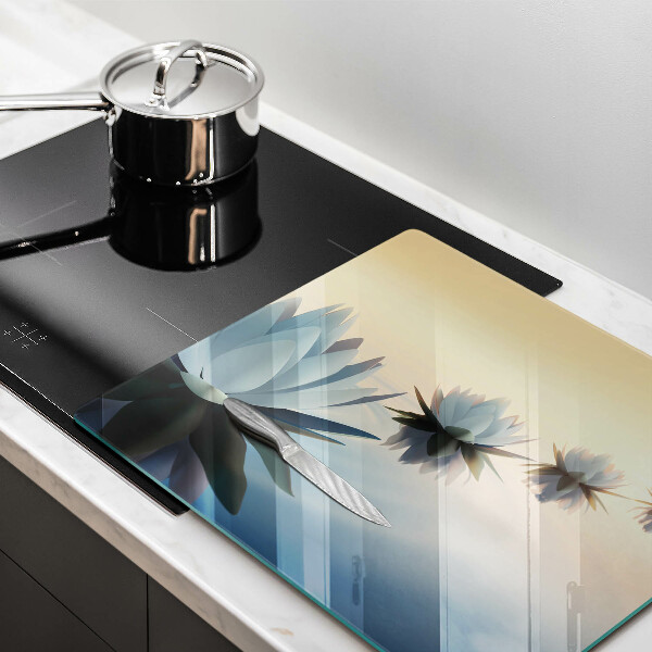 Chopping board Lilie flowers on the water