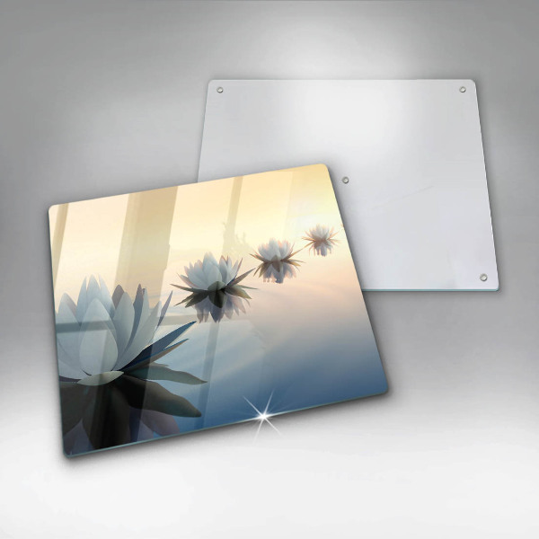 Chopping board Lilie flowers on the water