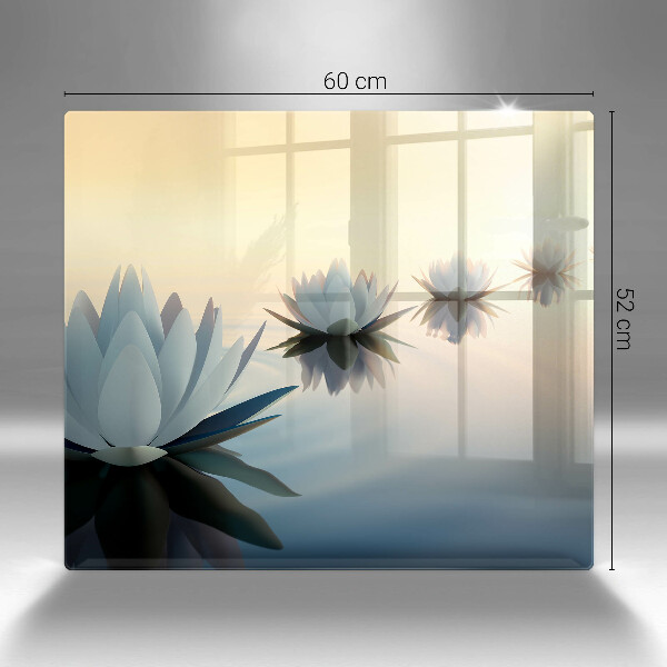 Chopping board Lilie flowers on the water