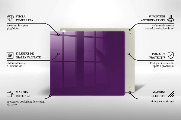 Glass worktop protector Violet colour