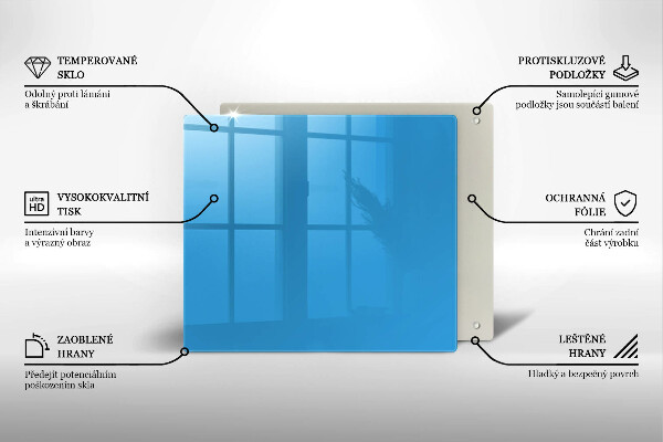 Glass worktop protector Blue color