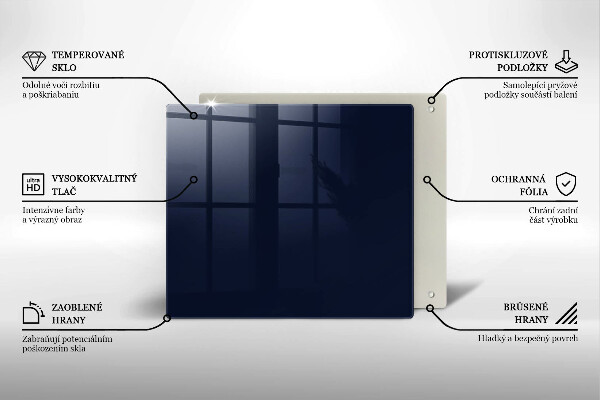 Glass worktop protector Navy blue