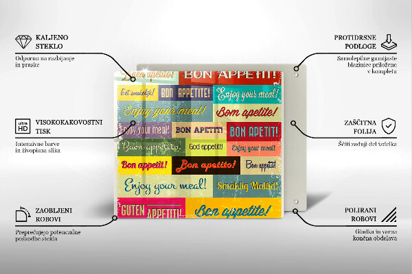 Chopping board Enjoy your meal transcriptions