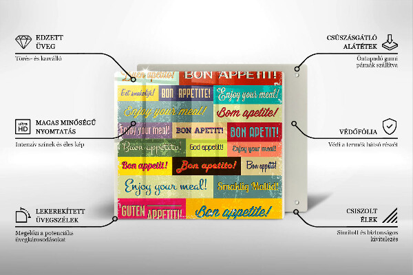 Chopping board Enjoy your meal transcriptions