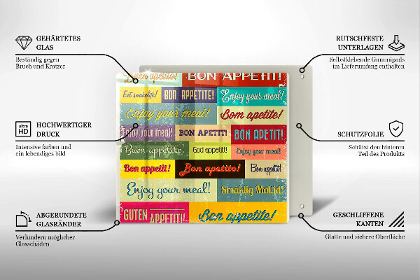 Chopping board Enjoy your meal transcriptions