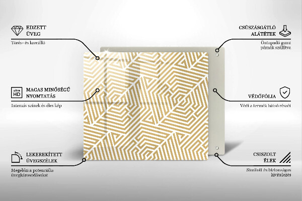 Chopping board Geometric lines