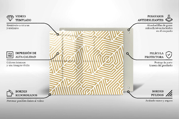 Chopping board Geometric lines